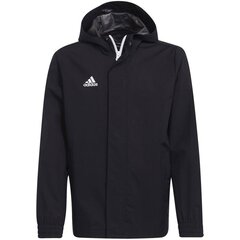 Striukė berniukams Adidas Entrada 22 All-weather Jr. IK4014, juoda kaina ir informacija | Striukės berniukams | pigu.lt