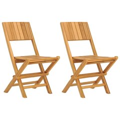 vidaXL Sulankstomos sodo kėdės, 2vnt., 47x61x90cm, tikmedžio masyvas kaina ir informacija | Lauko kėdės, foteliai, pufai | pigu.lt