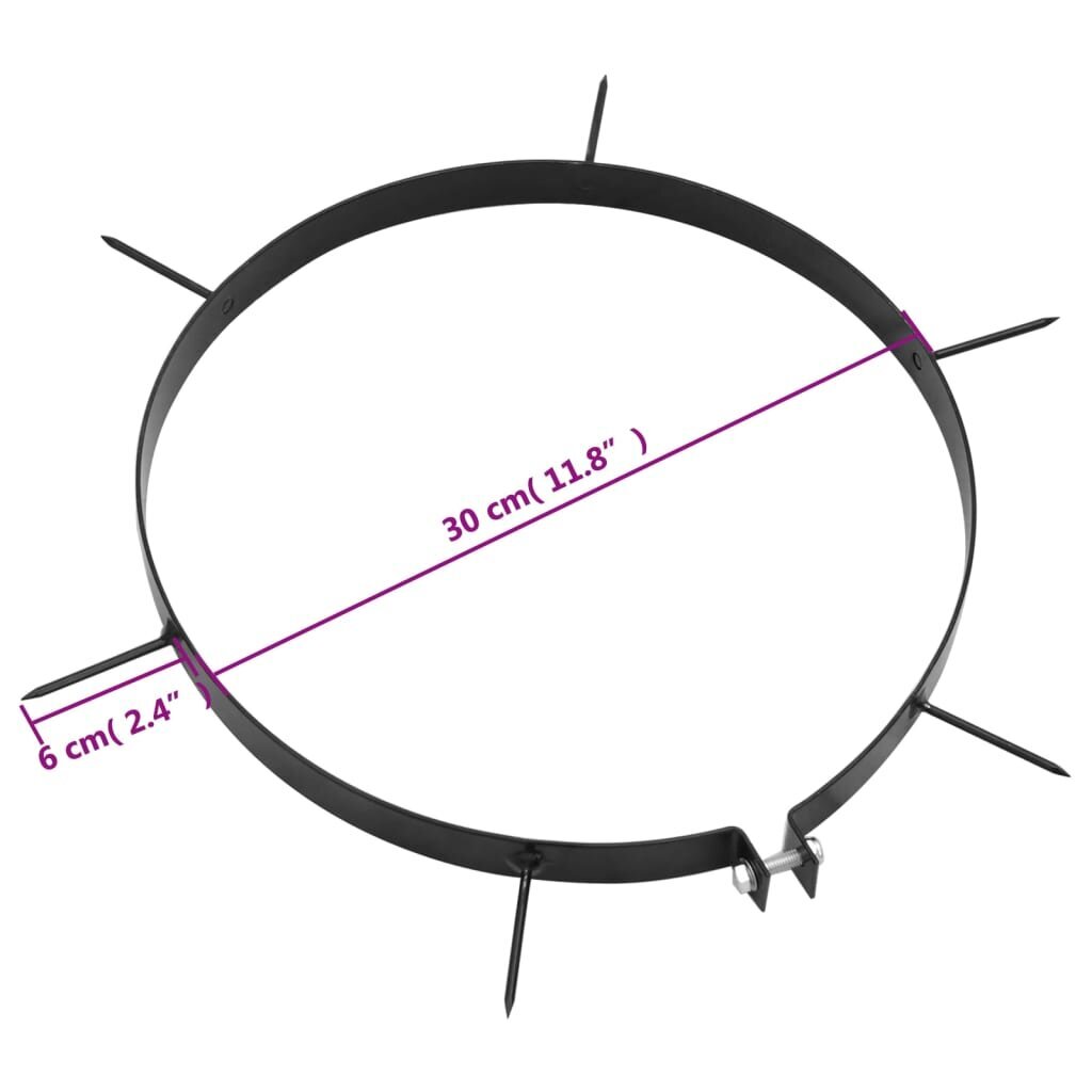 Vejos aeravimo žiedai su smaigais vidaXL, 5 vnt. цена и информация | Sodo įrankiai | pigu.lt