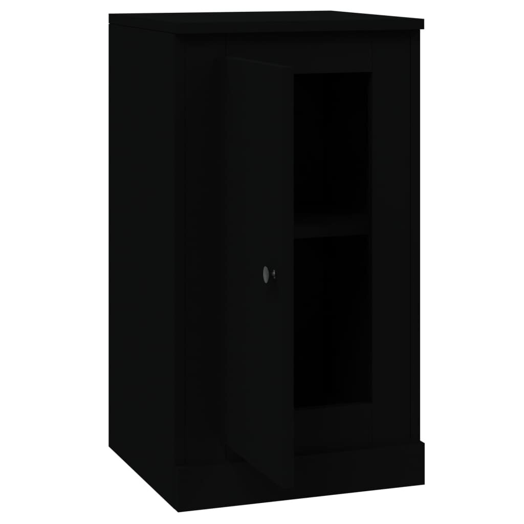 vidaXL Šoninė spintelė, juoda, 37,5x35,5x67,5cm, apdirbta mediena kaina ir informacija | Svetainės spintelės | pigu.lt