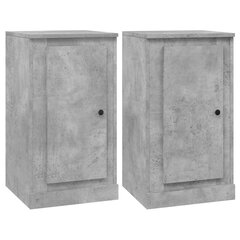 vidaXL Šoninės spintelės, 2vnt., betono, 37,5x35,5x67,5cm, mediena kaina ir informacija | Svetainės spintelės | pigu.lt