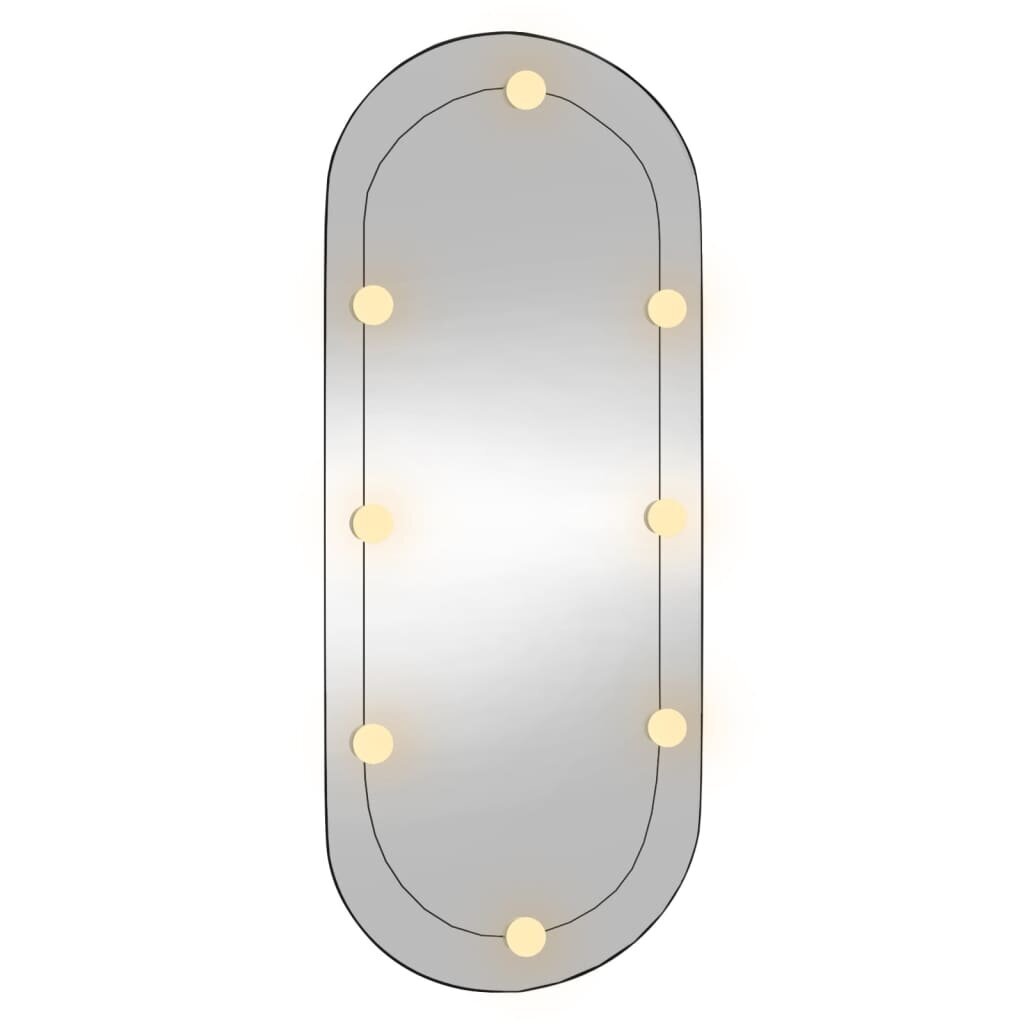 Sieninis veidrodis su LED lemputėmis vidaXL 45x100cm kaina ir informacija | Veidrodžiai | pigu.lt