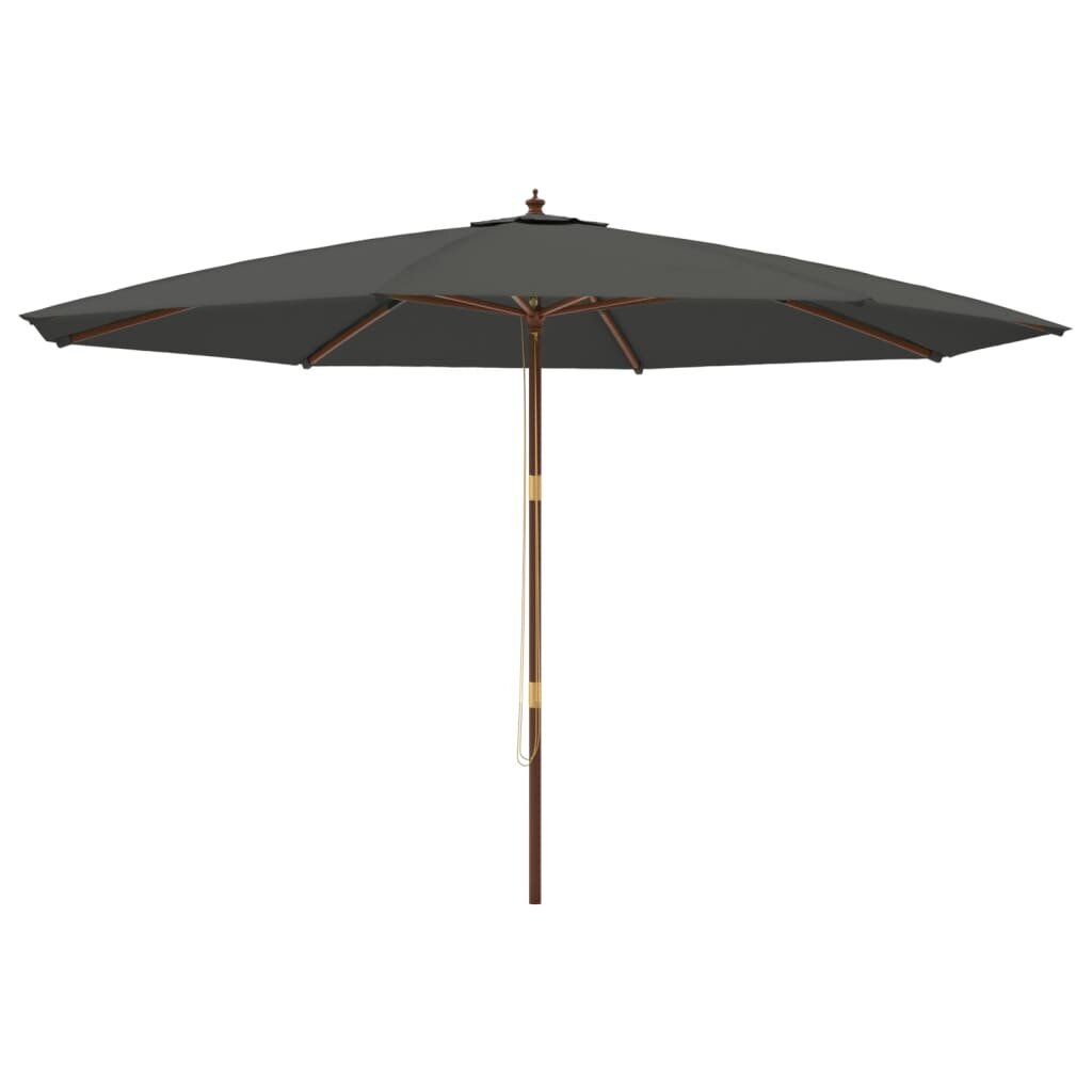 Sodo skėtis nuo saulės vidaXL 400x273cm, tamsiai pilkas kaina ir informacija | Skėčiai, markizės, stovai | pigu.lt