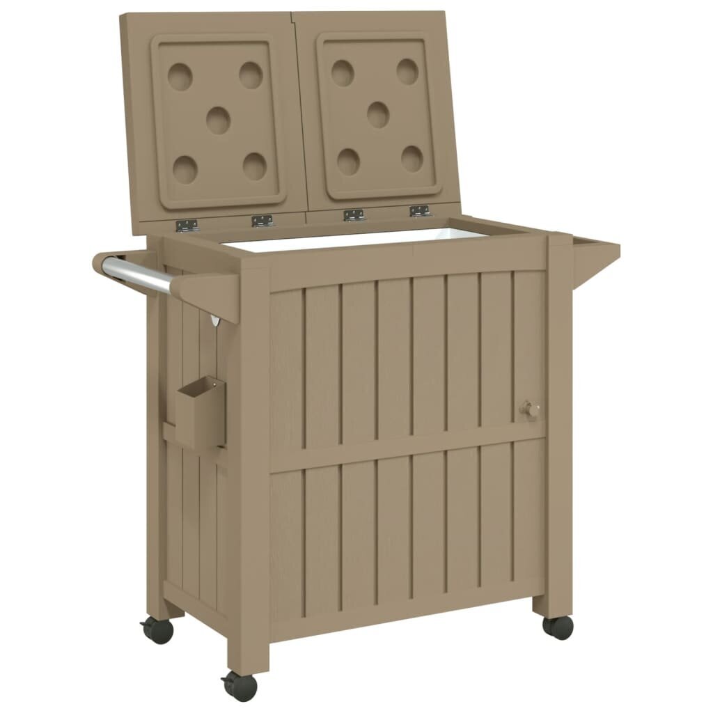 Serviravimo vežimėlis VidaXL, rudas kaina ir informacija | Stalai-konsolės | pigu.lt
