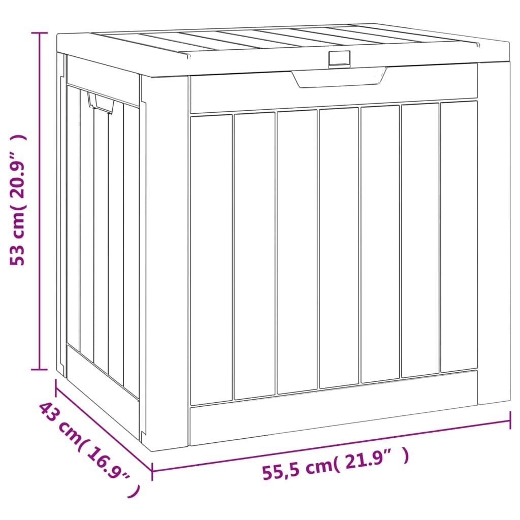 Sodo daiktadėžė vidaXL, 55,5x43x53 cm kaina ir informacija | Komposto dėžės, lauko konteineriai | pigu.lt