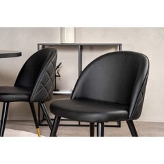 2 - jų valgomojo kėdžių komplektas Venture Home Velvet, juodas цена и информация | Стулья для кухни и столовой | pigu.lt