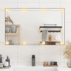 Sieninis veidrodis su LED lemputėmis vidaXL 50x80cm kaina ir informacija | Veidrodžiai | pigu.lt