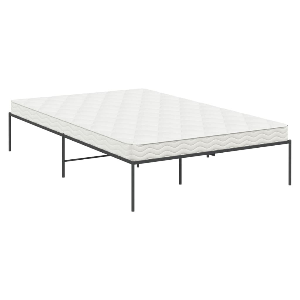 vidaXL Metalinis lovos rėmas, juodos spalvos, 135x190cm kaina ir informacija | Lovos | pigu.lt