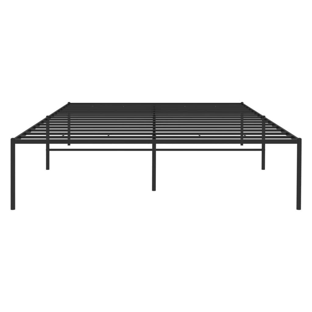 vidaXL Metalinis lovos rėmas, juodos spalvos, 120x200cm kaina ir informacija | Lovos | pigu.lt