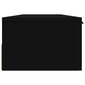 vidaXL Sieninė spintelė, juoda, 102x30x20cm, apdirbta mediena kaina ir informacija | Lentynos | pigu.lt