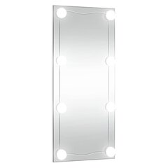 Sieninis veidrodis su LED lemputėmis vidaXL 50x100cm kaina ir informacija | Veidrodžiai | pigu.lt