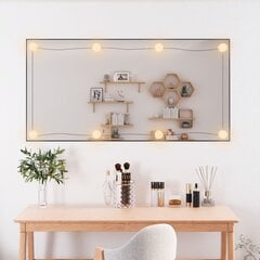 Sieninis veidrodis su LED lemputėmis vidaXL 50x100cm kaina ir informacija | Veidrodžiai | pigu.lt