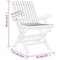 vidaXL Sulankstomos sodo kėdės, 8vnt., 61x67x90cm, tikmedžio masyvas kaina ir informacija | Lauko kėdės, foteliai, pufai | pigu.lt