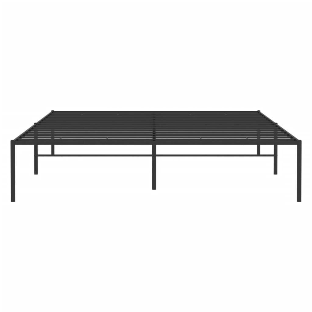 vidaXL Metalinis lovos rėmas, juodos spalvos 150x200 cm цена и информация | Lovos | pigu.lt