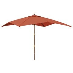 Sodo skėtis nuo saulės vidaXL 300x300x273cm, oranžinis цена и информация | Зонты, маркизы, стойки | pigu.lt