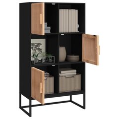 vidaXL Komoda, juodos spalvos, 70x35x125cm, apdirbta mediena цена и информация | Шкафчики в гостиную | pigu.lt
