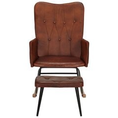 Supama kėdė su pakoja vidaXL, ruda цена и информация | Кресла в гостиную | pigu.lt