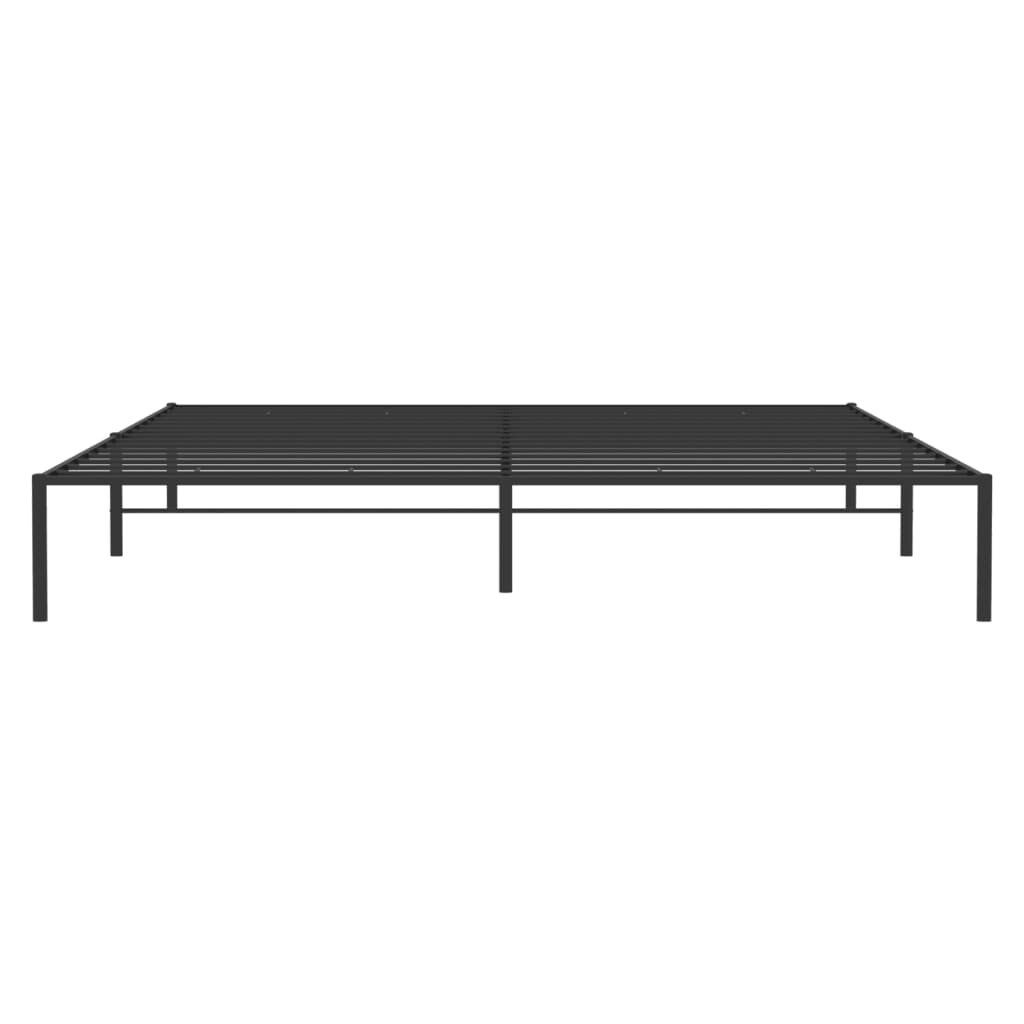 vidaXL Metalinis lovos rėmas, juodos spalvos, 193x203cm kaina ir informacija | Lovos | pigu.lt