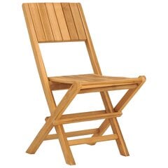 vidaXL Sulankstomos sodo kėdės, 4vnt., 47x61x90cm, tikmedžio masyvas kaina ir informacija | Lauko kėdės, foteliai, pufai | pigu.lt