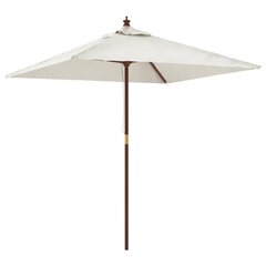 Sodo skėtis nuo saulės vidaXL 198x198x231cm, baltas цена и информация | Зонты, маркизы, стойки | pigu.lt