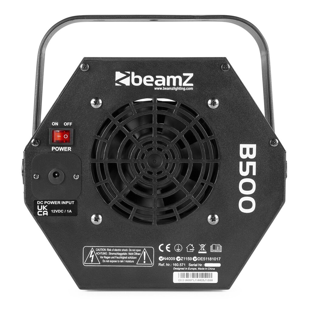 Komplektas beamZ B500 burbuliavimo mašina + beamZ FBL1 burbulų skystis, 1L kaina ir informacija | Dekoracijos šventėms | pigu.lt