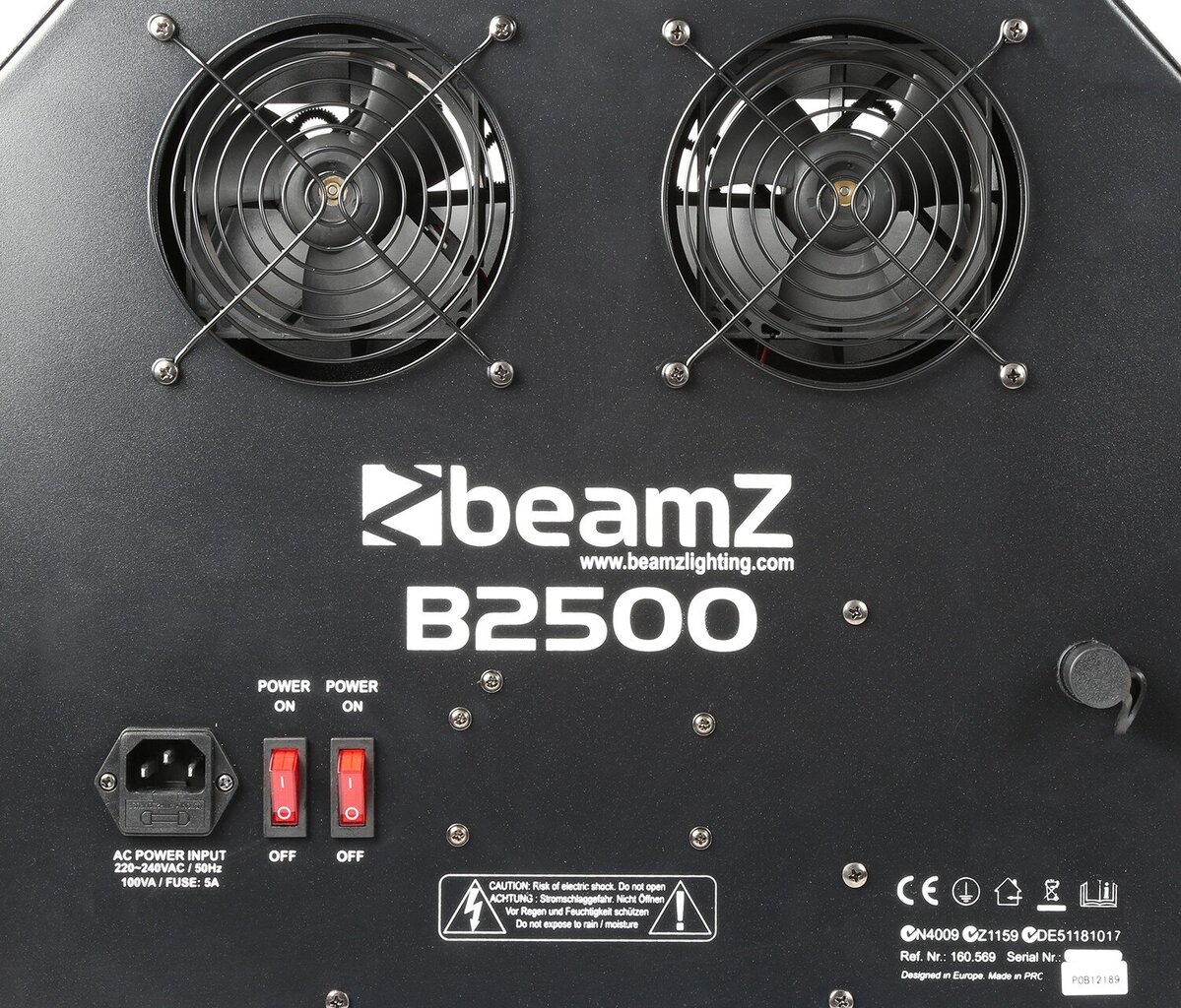 Komplektas beamZ B2500 burbuliavimo mašina + beam5 FBL5 burbulų skystis, 5L цена и информация | Dekoracijos šventėms | pigu.lt