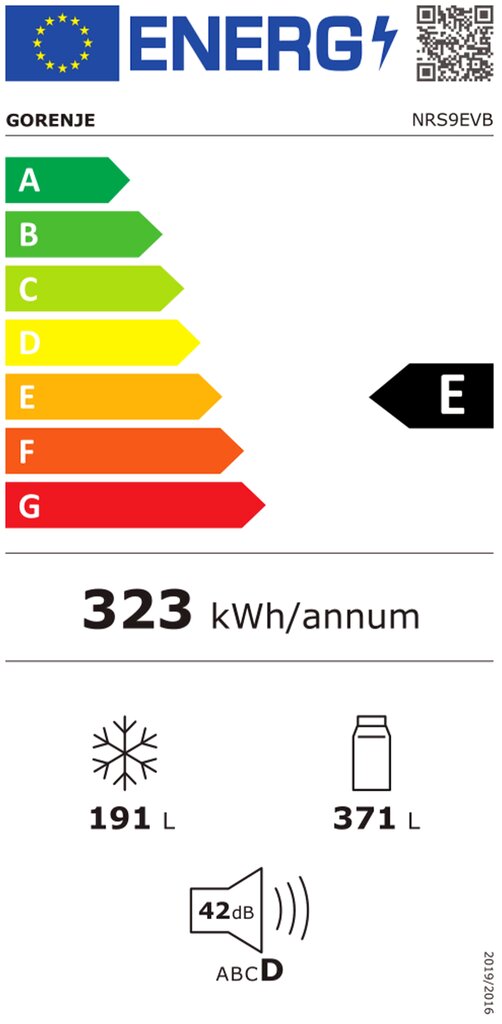 Gorenje NRS9EVB kaina ir informacija | Šaldytuvai | pigu.lt