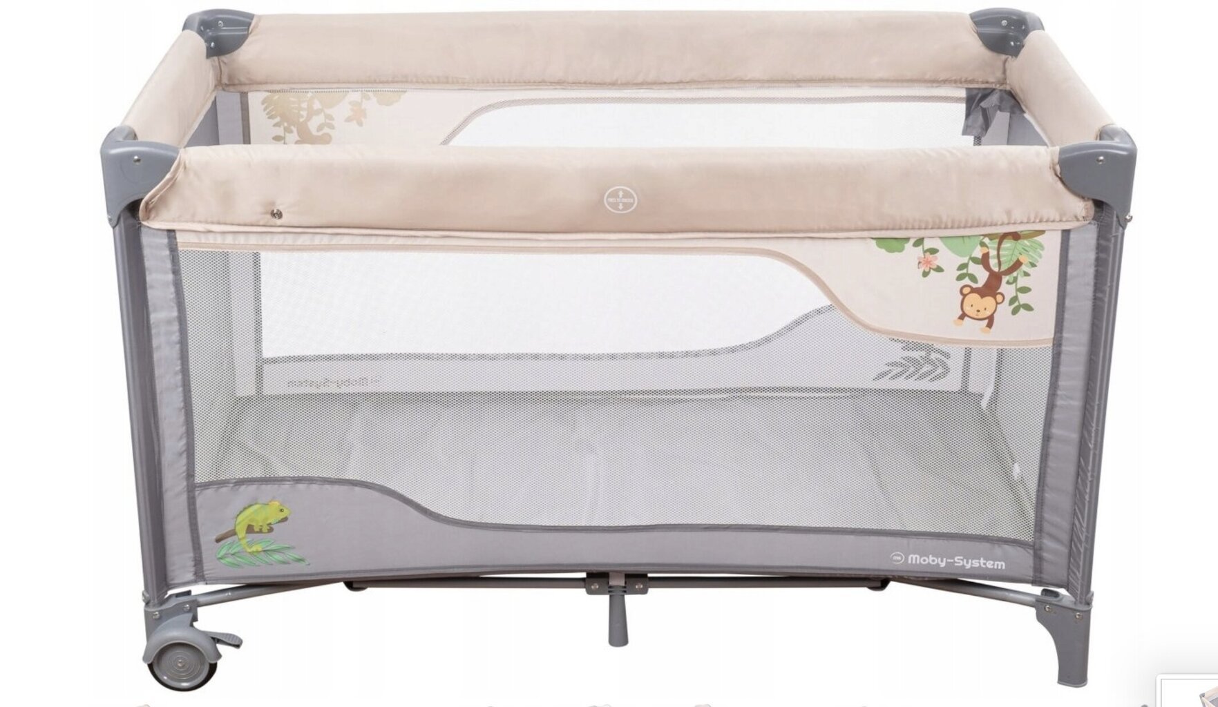 Kelioninė lova-maniežas Moby, grey цена и информация | Maniežai vaikams | pigu.lt