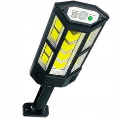 Уличный светильник с солнечным коллектором и дистанционным управлением 124 светодиода цена и информация | Уличные светильники | pigu.lt