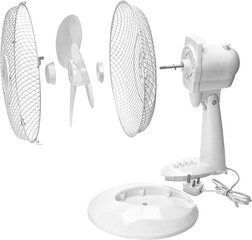 Настольный вентилятор, белый 35 Вт цена и информация | Поклонники | pigu.lt