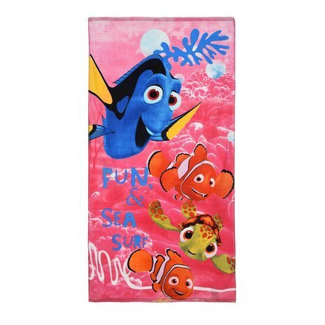 Vaikiškas rankšluostis Finding Dory, 70x140 cm цена и информация | Rankšluosčiai | pigu.lt