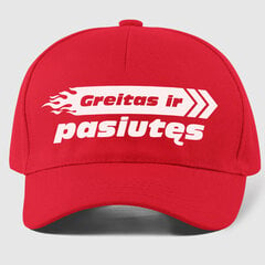 Kepuraitė Greitas ir pasiutęs, raudona kaina ir informacija | Originalios kepurės | pigu.lt