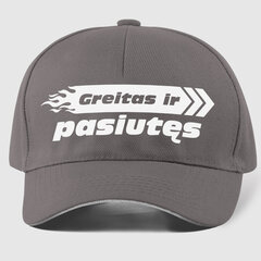 Kepuraitė Greitas ir pasiutęs, tamsiai pilka kaina ir informacija | Originalios kepurės | pigu.lt