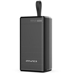 AWEI PowerBank P171K 60000mAh 65W czarny|black USB|2xPD wyświetlacz цена и информация | Зарядные устройства Power bank | pigu.lt
