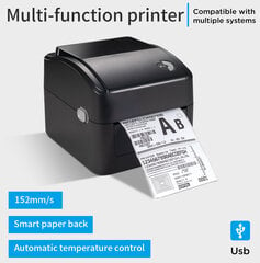 Термальный принтер для этикеток и наклеек 108мм, Xprinter XP-420B цена и информация | Принтеры | pigu.lt
