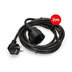Удлинительный кабель EDM 3 x 1,5 mm 2 m Чёрный цена и информация | Удлинители | pigu.lt