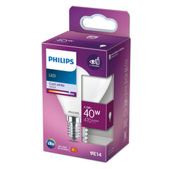 Светодиодная лампочка Philips Vela y lustre E14 470 lm 4,3 W (4,5 x 8,2 cm) (4000 K) цена и информация | Электрические лампы | pigu.lt