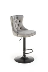 2-ių baro kėdžių komplektas Halmar H117, pilkas/juodas kaina ir informacija | Virtuvės ir valgomojo kėdės | pigu.lt