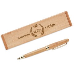 Бамбуковая ручка "Персональная ручка папы" цена и информация | Другие оригинальные подарки | pigu.lt