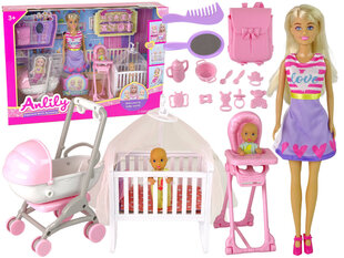 Lėlės ir kūdikio rinkinys Anlily kaina ir informacija | Žaislai mergaitėms | pigu.lt
