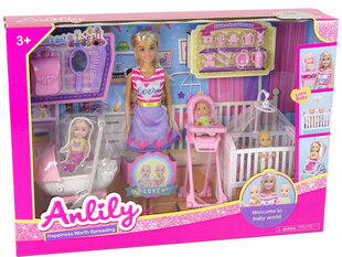 Lėlės ir kūdikio rinkinys Anlily kaina ir informacija | Žaislai mergaitėms | pigu.lt