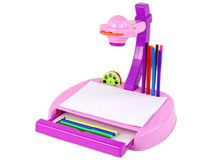 Projektoriaus su piešimo lenta LeanToys, rožinis kaina ir informacija | Lavinamieji žaislai | pigu.lt