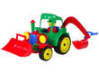 Traktorinis ekskavatorius su guminiais ratais kaina ir informacija | Žaislai berniukams | pigu.lt