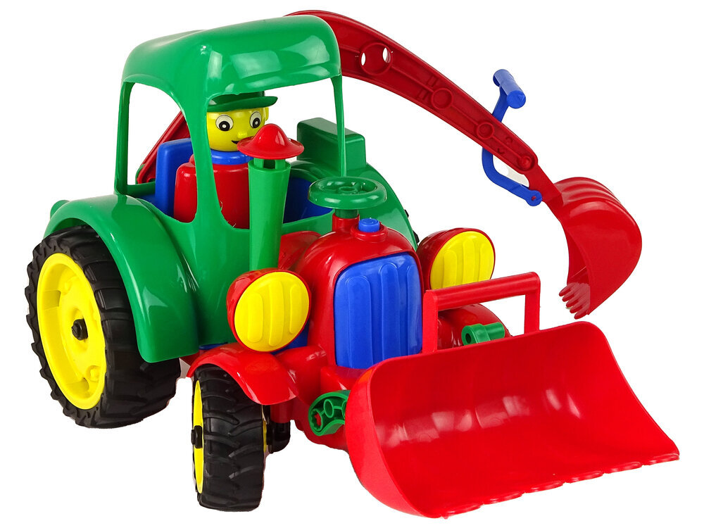 Traktorinis ekskavatorius su guminiais ratais kaina ir informacija | Žaislai berniukams | pigu.lt