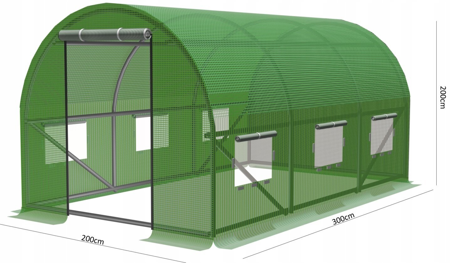 Šiltnamis 3x2 m цена и информация | Šiltnamiai | pigu.lt