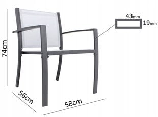Sukraunama sodo kėdė ANH0877, 54x55x86 cm, pilka kaina ir informacija | Lauko kėdės, foteliai, pufai | pigu.lt