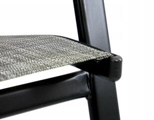 2-ių sodo kėdžių komplektas, pilkas/juodas kaina ir informacija | Lauko kėdės, foteliai, pufai | pigu.lt