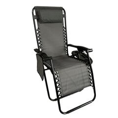 Kėdė iš aliuminio sujungiama paminkštinta tekstile, juoda цена и информация |  Садовые стулья, кресла, пуфы | pigu.lt