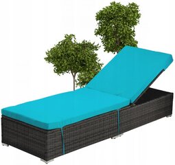 Pintas sodo gultas su pagalve 198x65x30.5cm, mėlynas/rudas kaina ir informacija | Gultai | pigu.lt