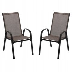 2-ių sodo kėdžių komplektas, rudas kaina ir informacija | Lauko kėdės, foteliai, pufai | pigu.lt